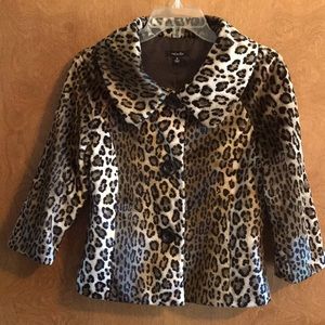 🍀 Rafaella Leopard Print Blazer (S)